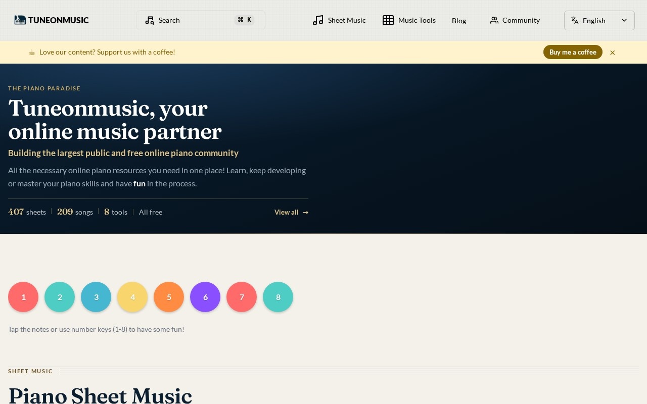 Tuneonmusic官网截图