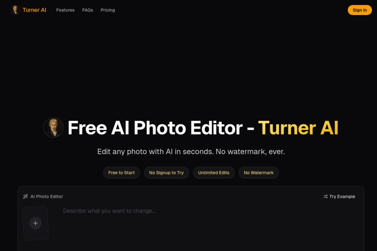 Turner AI官网截图