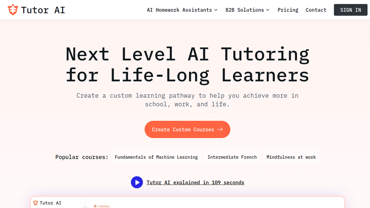 TutorAI官网截图
