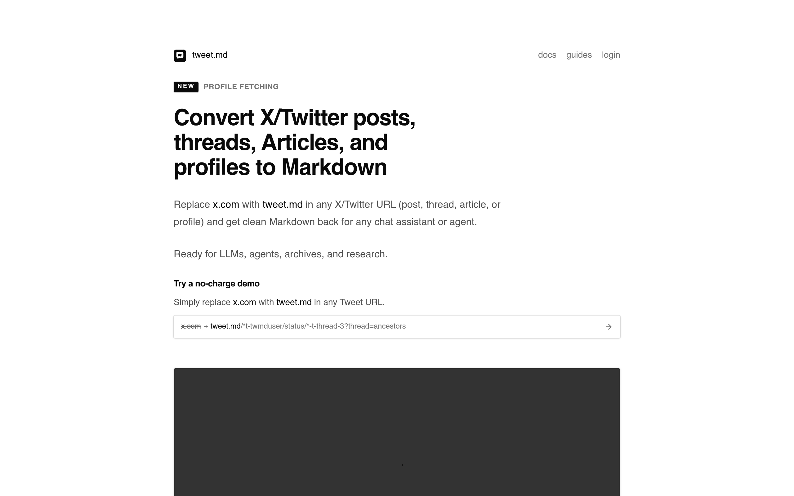 tweet.md官网截图