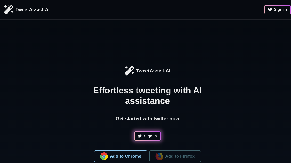 TweetAssist.AI官网截图