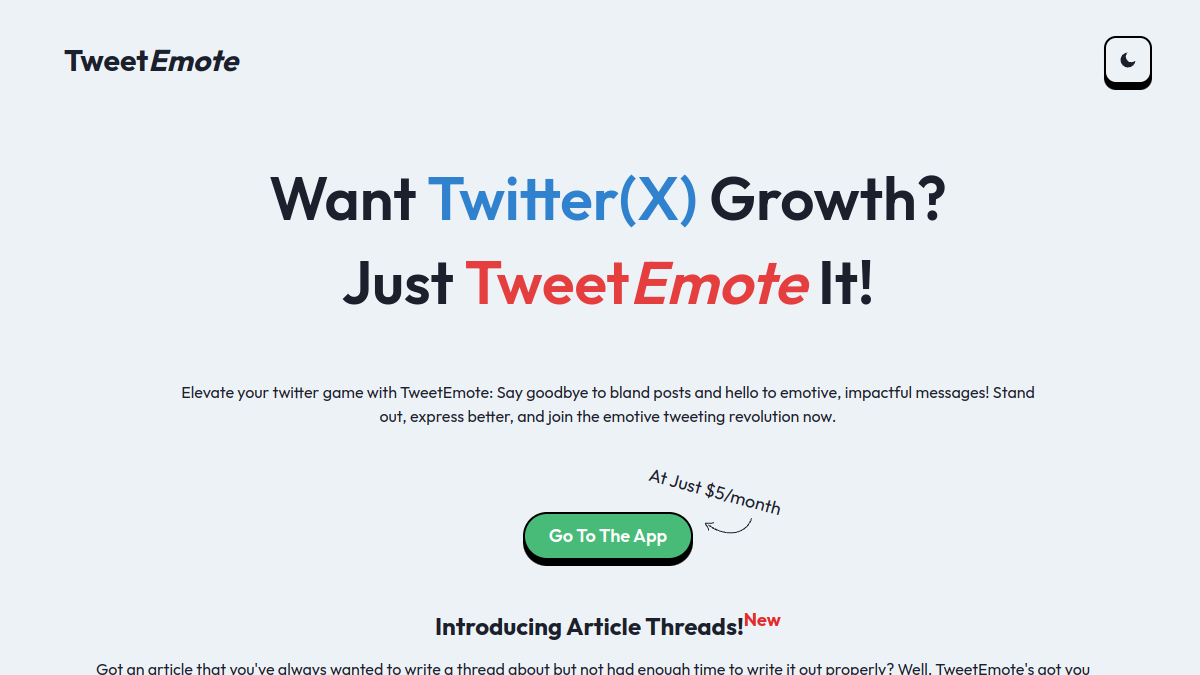 TweetEmote官网截图