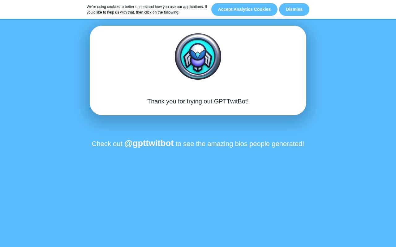 GPT Twitter Bot官网截图