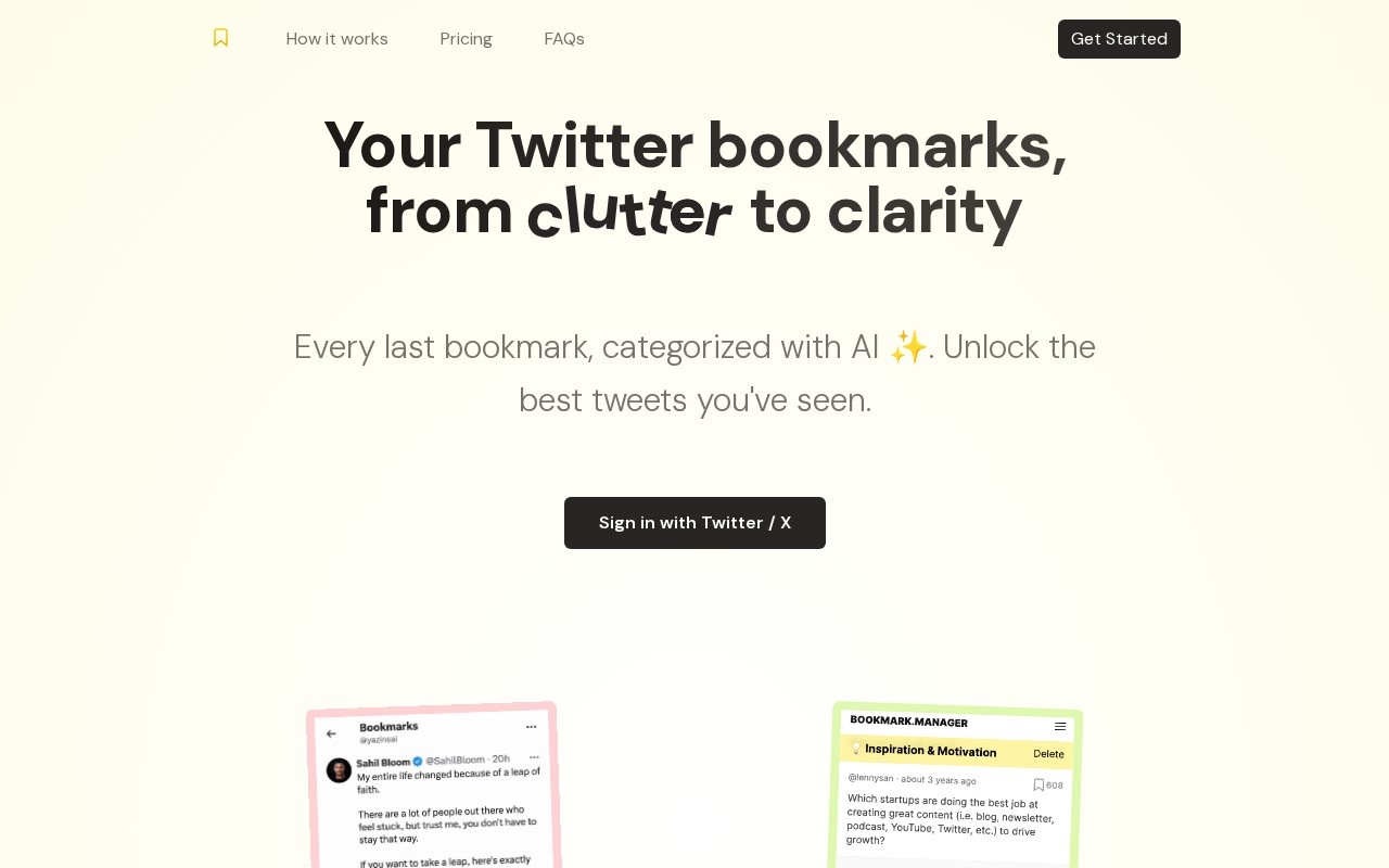 Twitter Bookmarks Manager官网截图