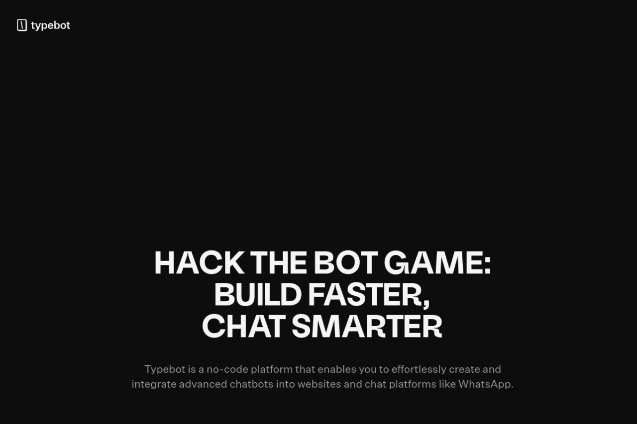 Typebot官网截图