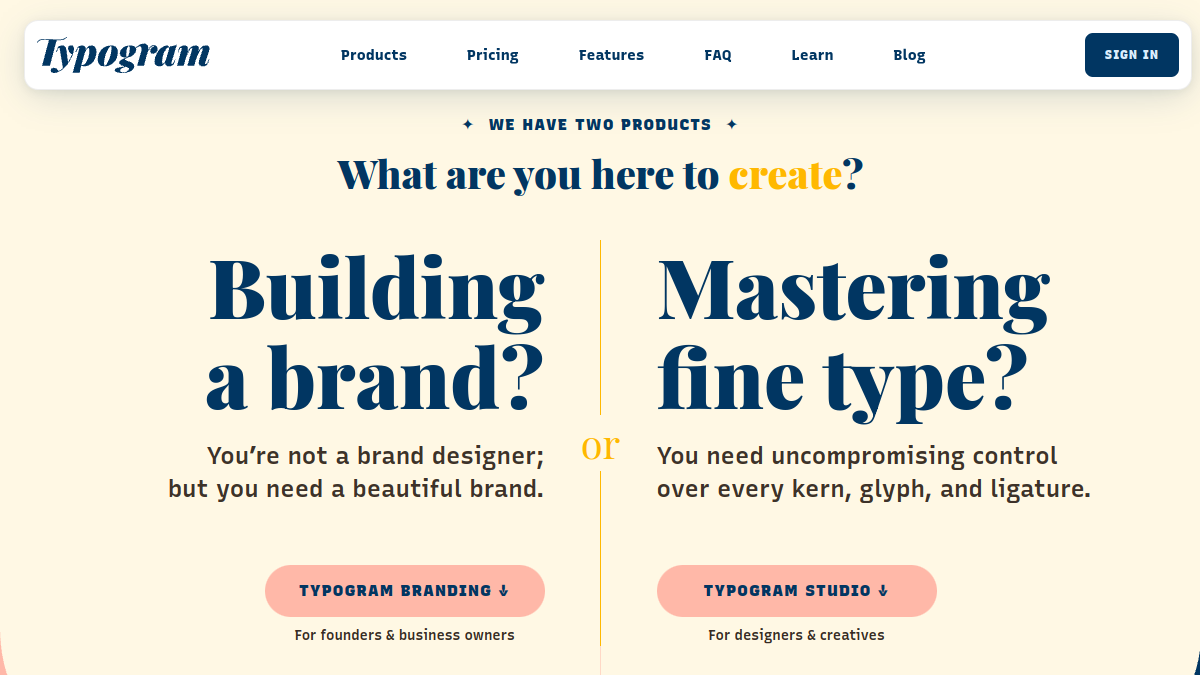 Typogram官网截图