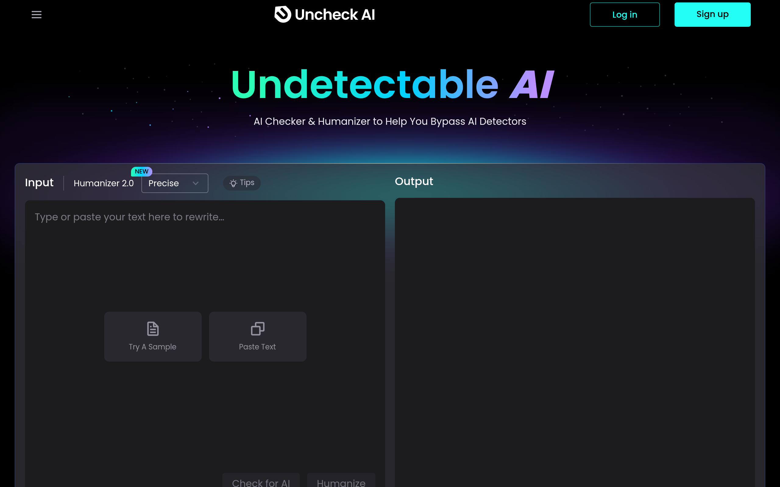Uncheck AI官网截图
