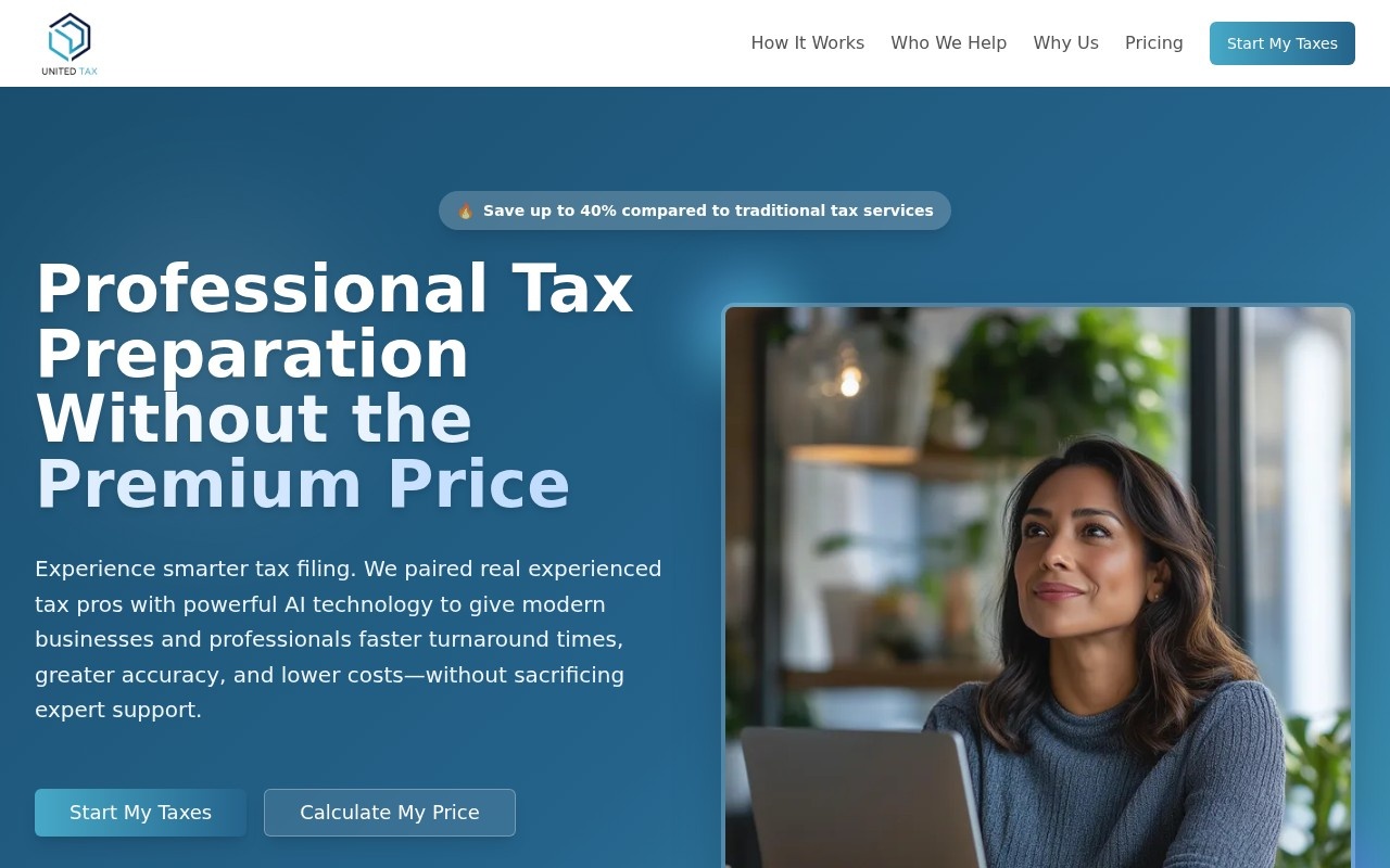 UnitedTax.AI官网截图