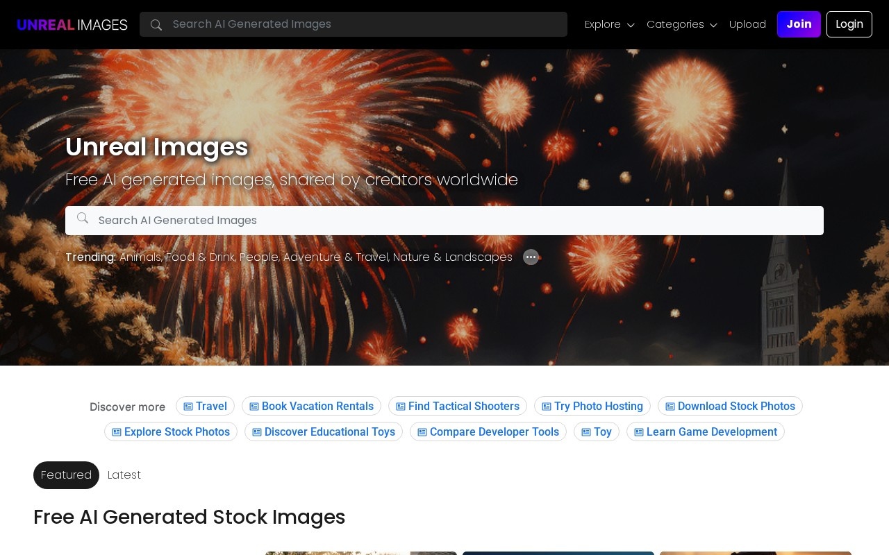 Unreal Images官网截图
