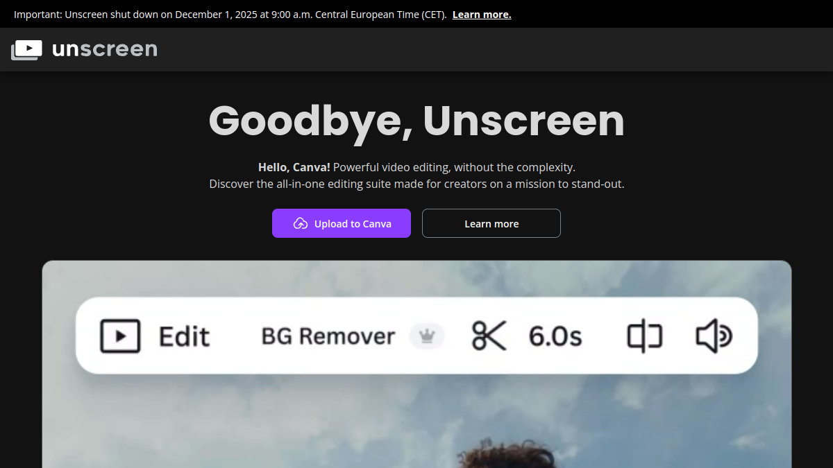 Unscreen官网截图