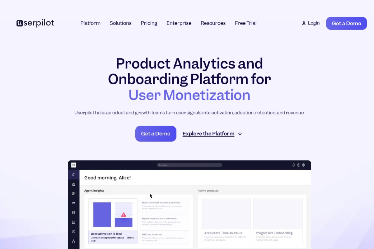 Userpilot官网截图