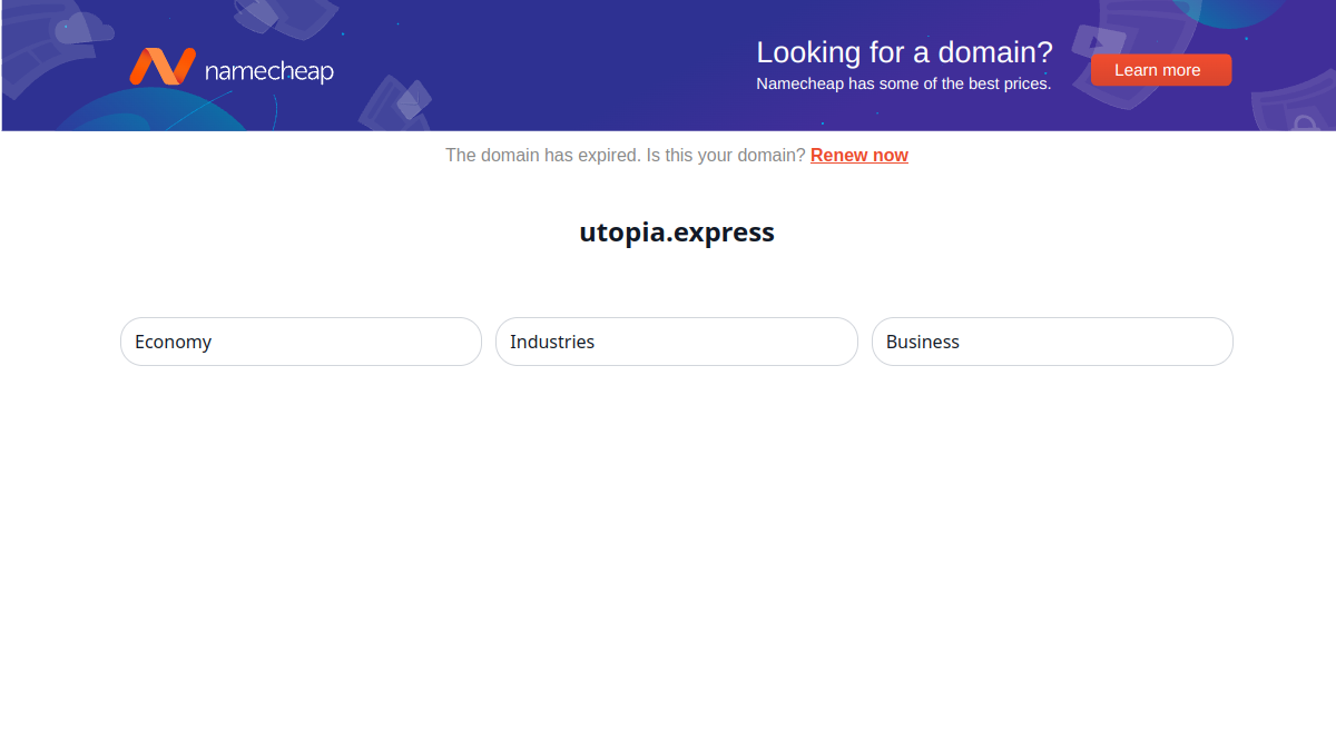 Utopia Express官网截图
