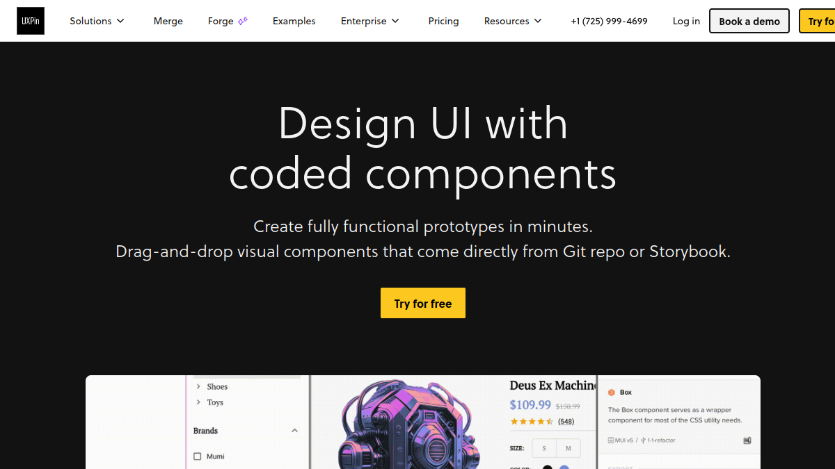 UXPin Merge AI官网截图