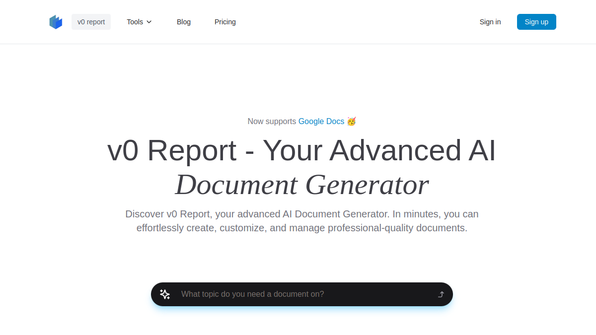 v0 report官网截图