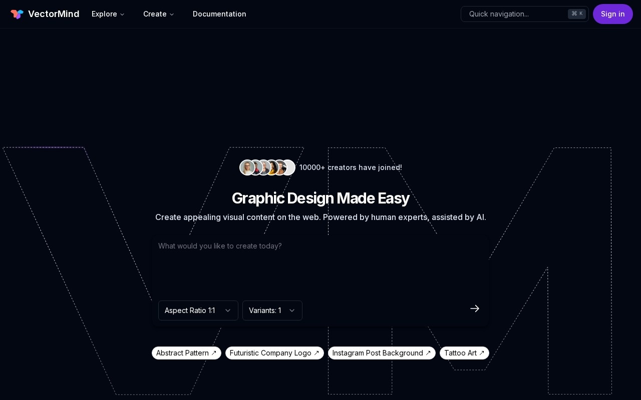 VectorMind官网截图
