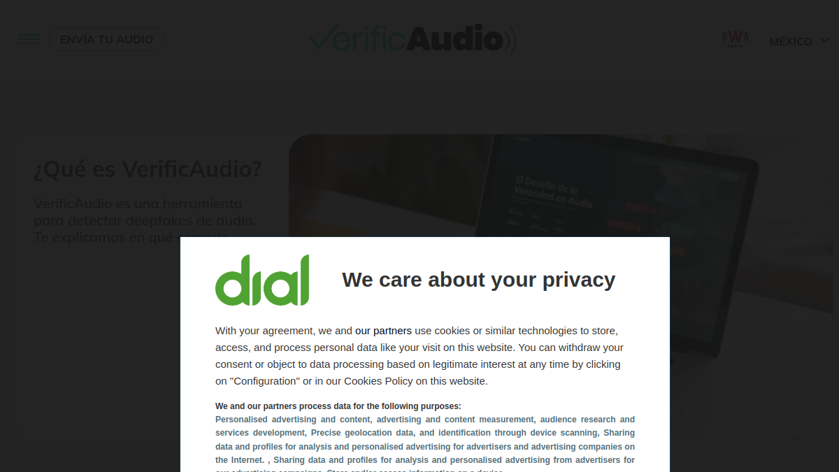 VerificAudio官网截图