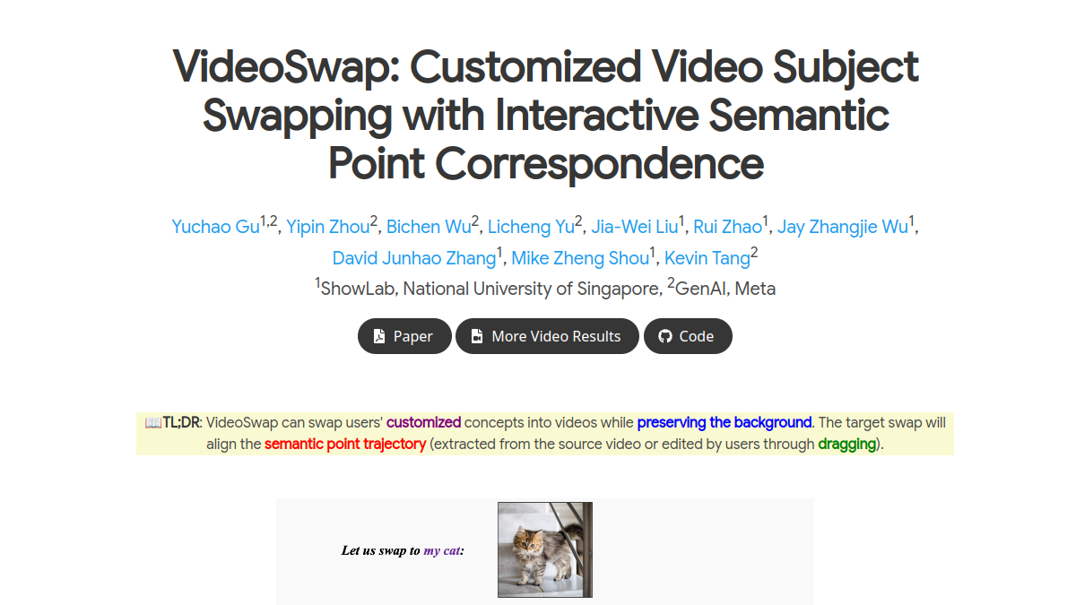 VideoSwap官网截图