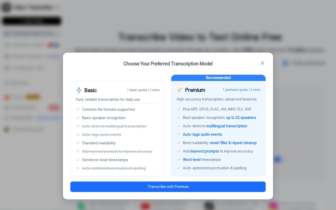 Video Transcriber AI官网截图