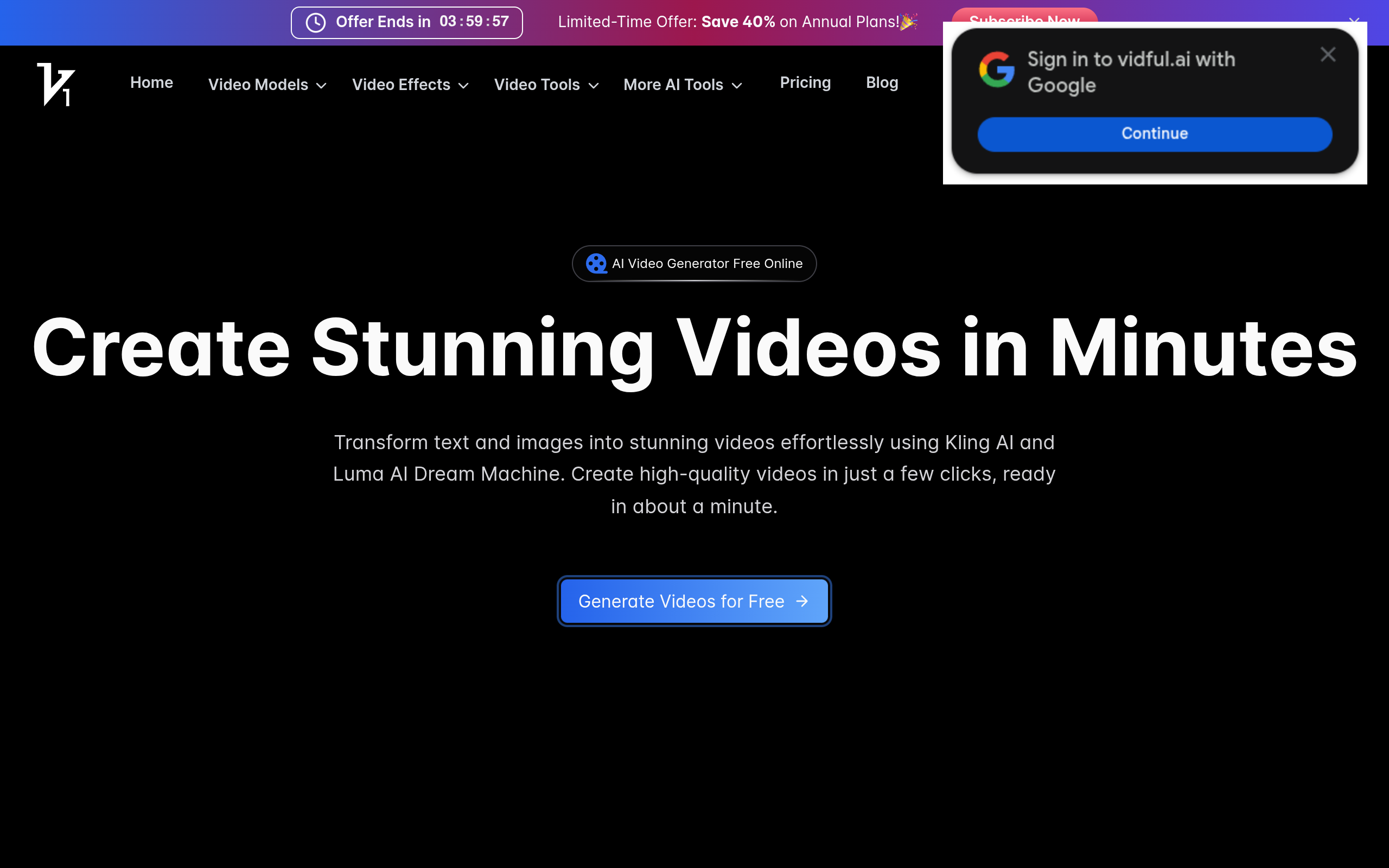 Vidful.ai官网截图