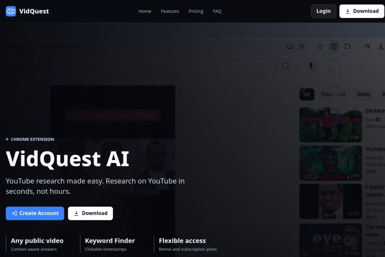VidQuest AI官网截图
