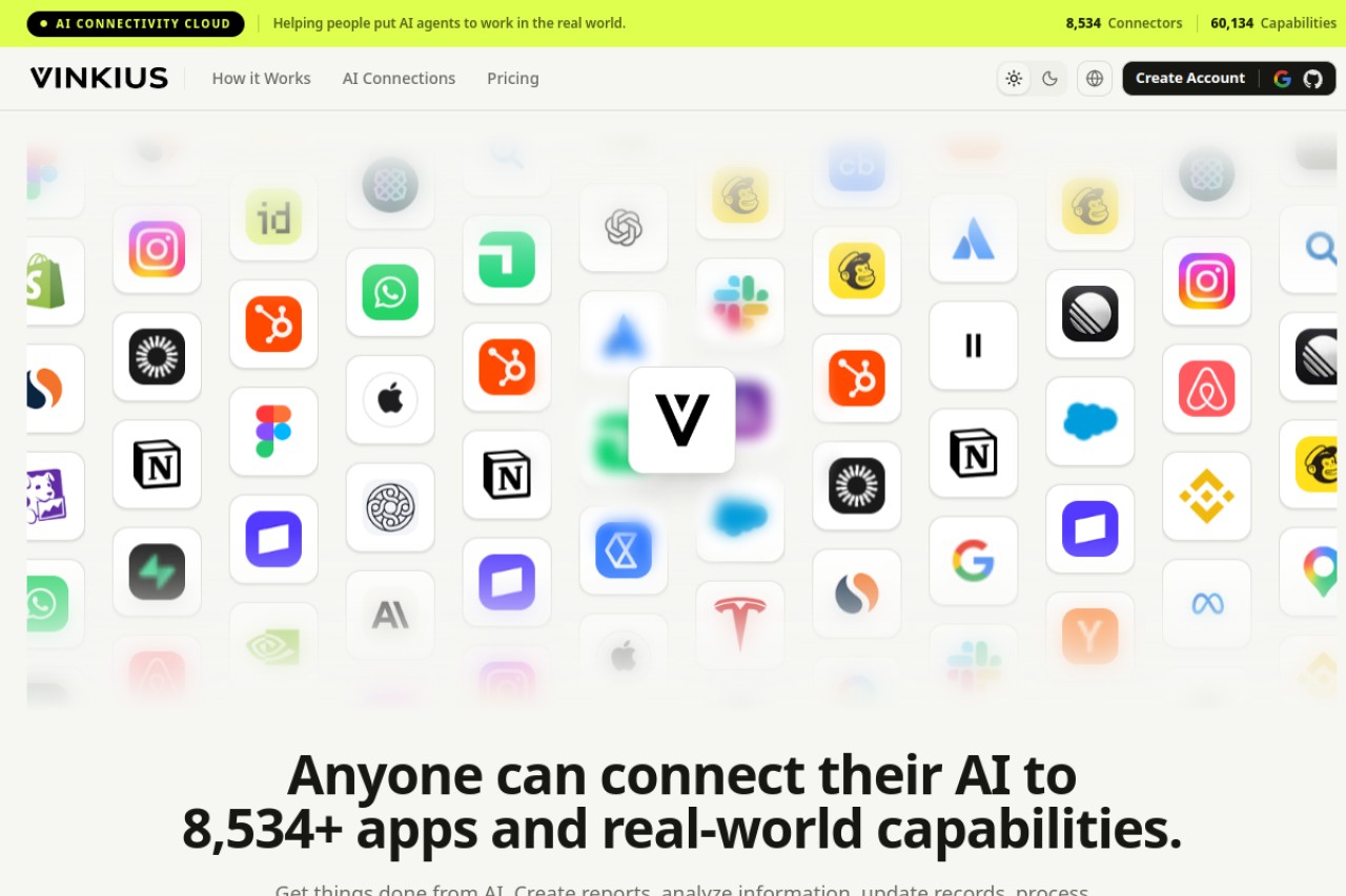 Vinkius官网截图