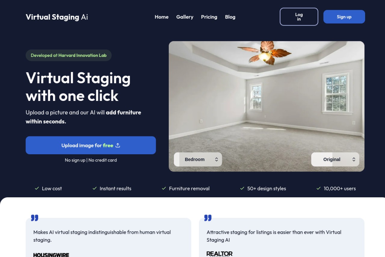 Virtual Staging AI官网截图