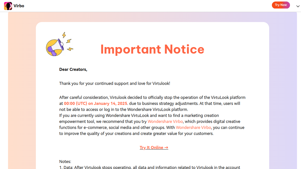 Wondershare VirtuLook官网截图