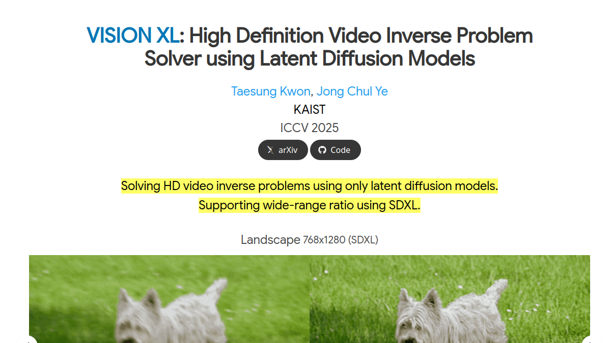 VISION XL官网截图