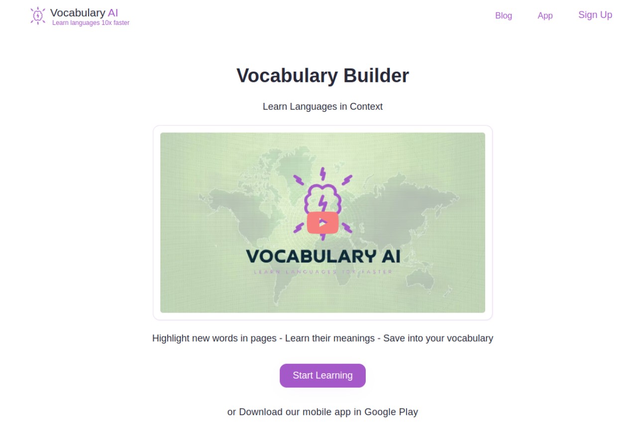 Vocabulary AI官网截图