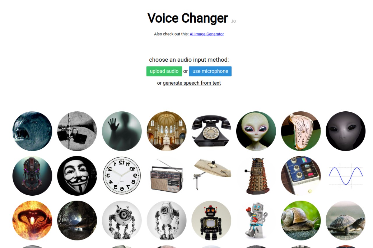 Voice Changer .io官网截图
