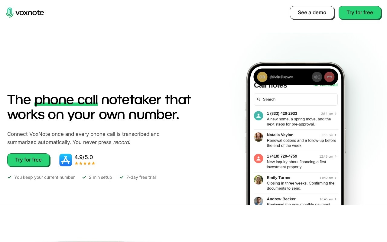 VoxNote官网截图