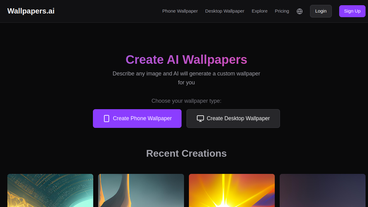 Wallpapers.ai官网截图