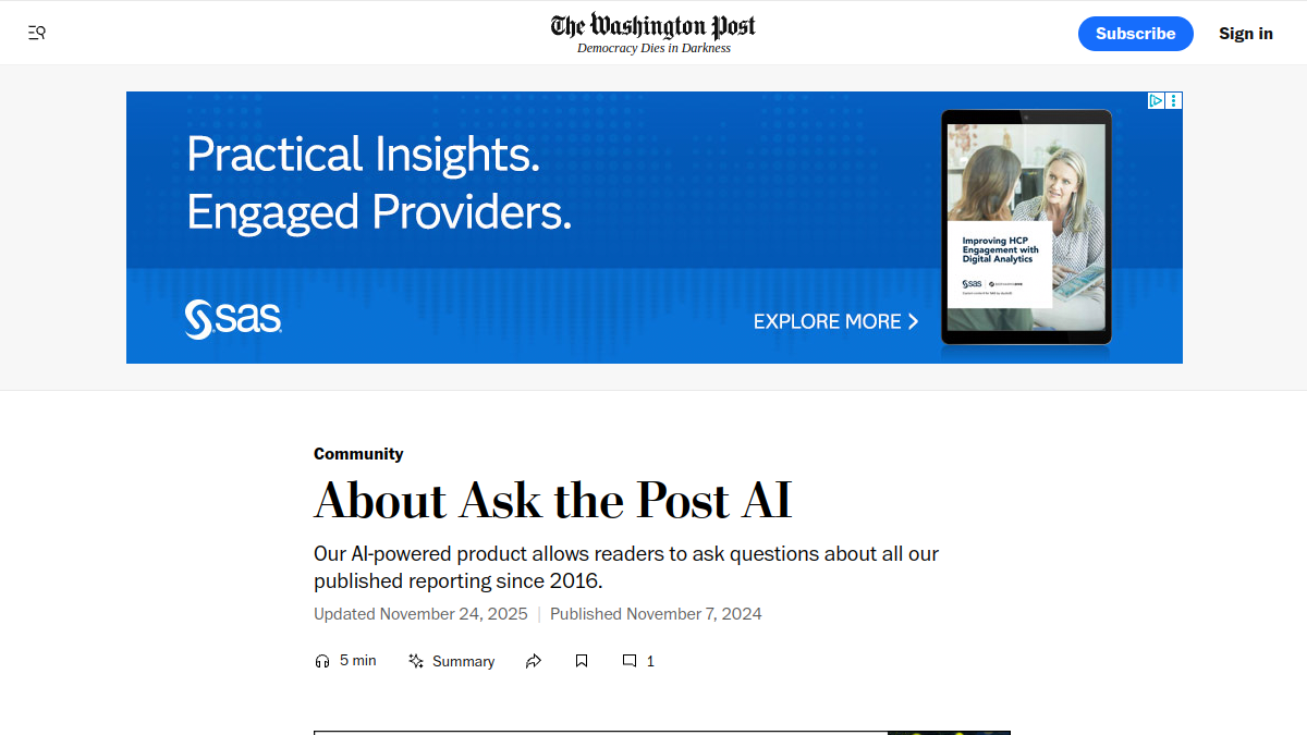 Ask The Post AI官网截图