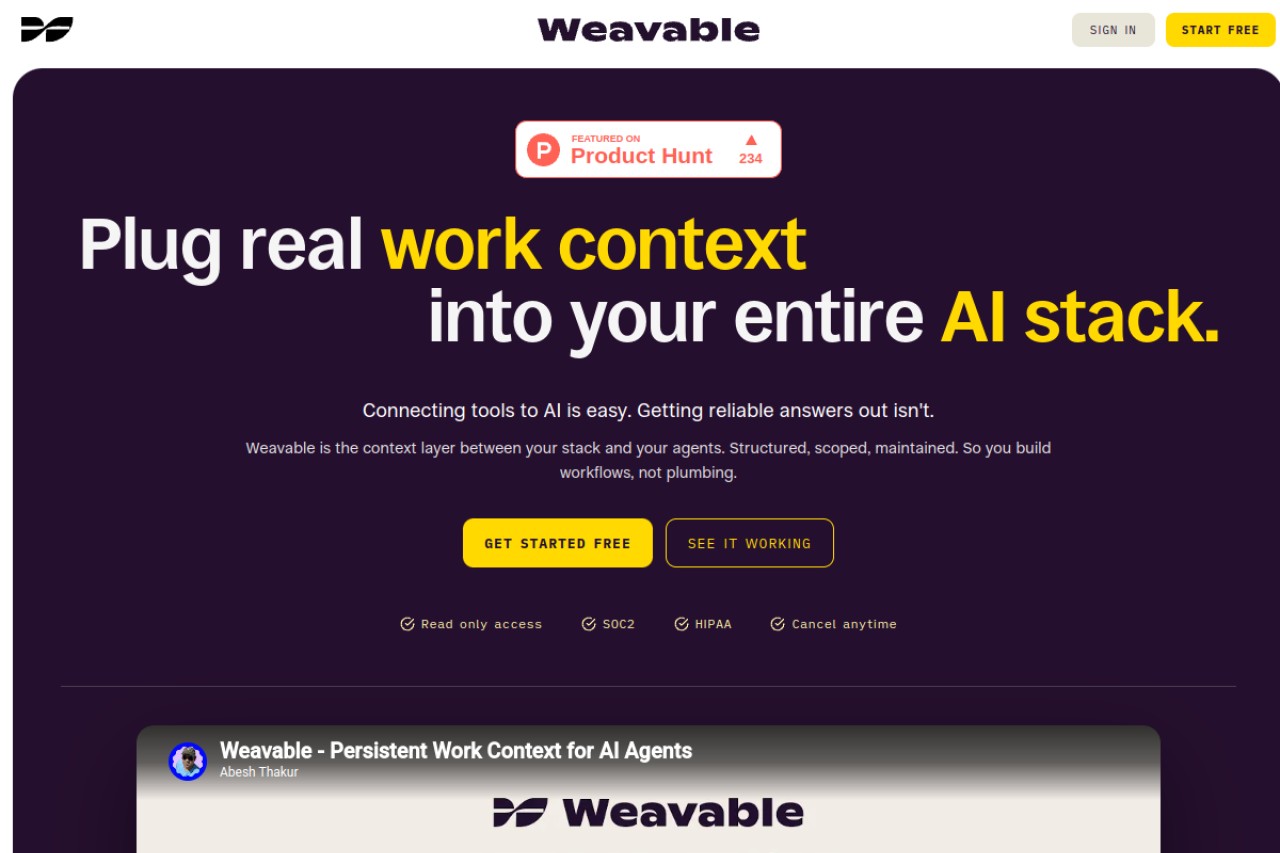 Weavable官网截图
