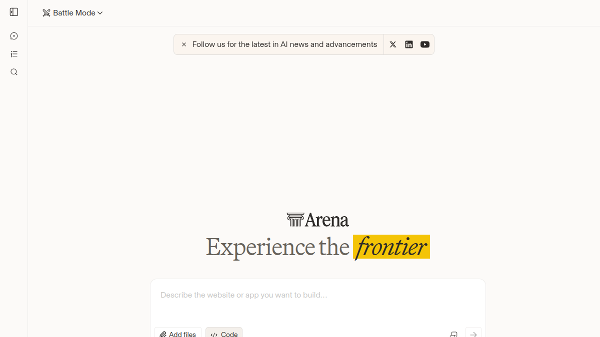 WebDev Arena官网截图