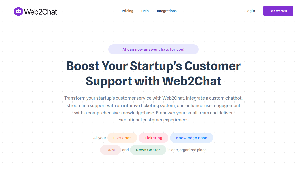Web2Chat官网截图
