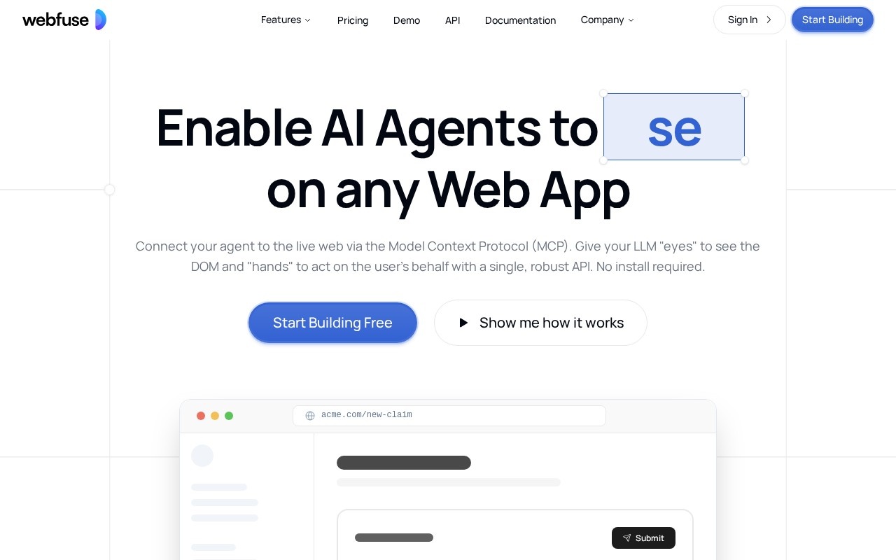 Webfuse官网截图