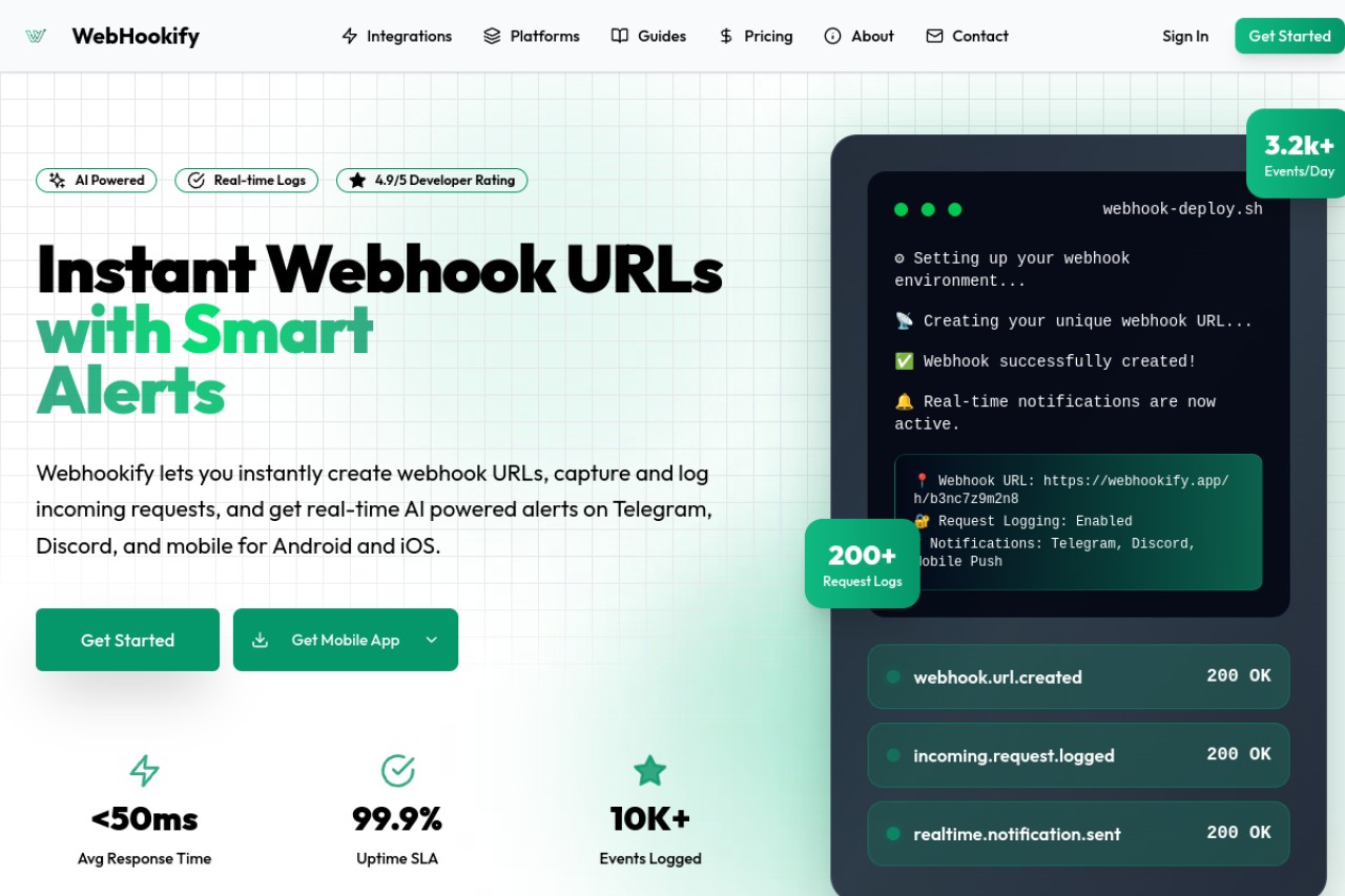 Webhookify官网截图