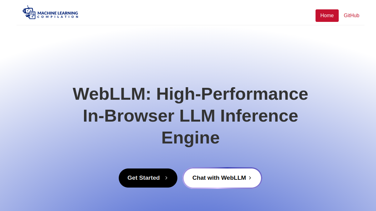 WebLLM官网截图