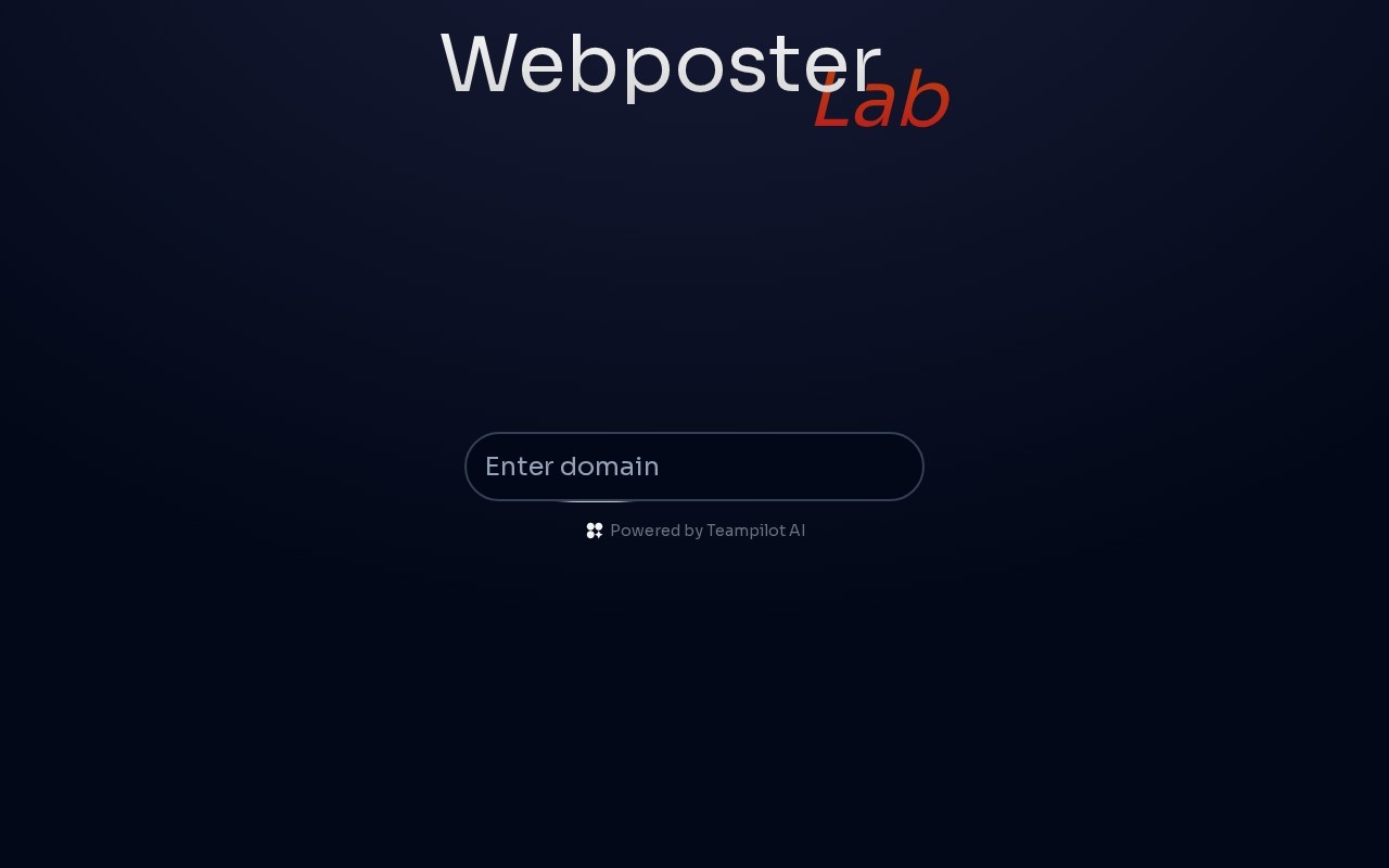 Webposter Lab官网截图