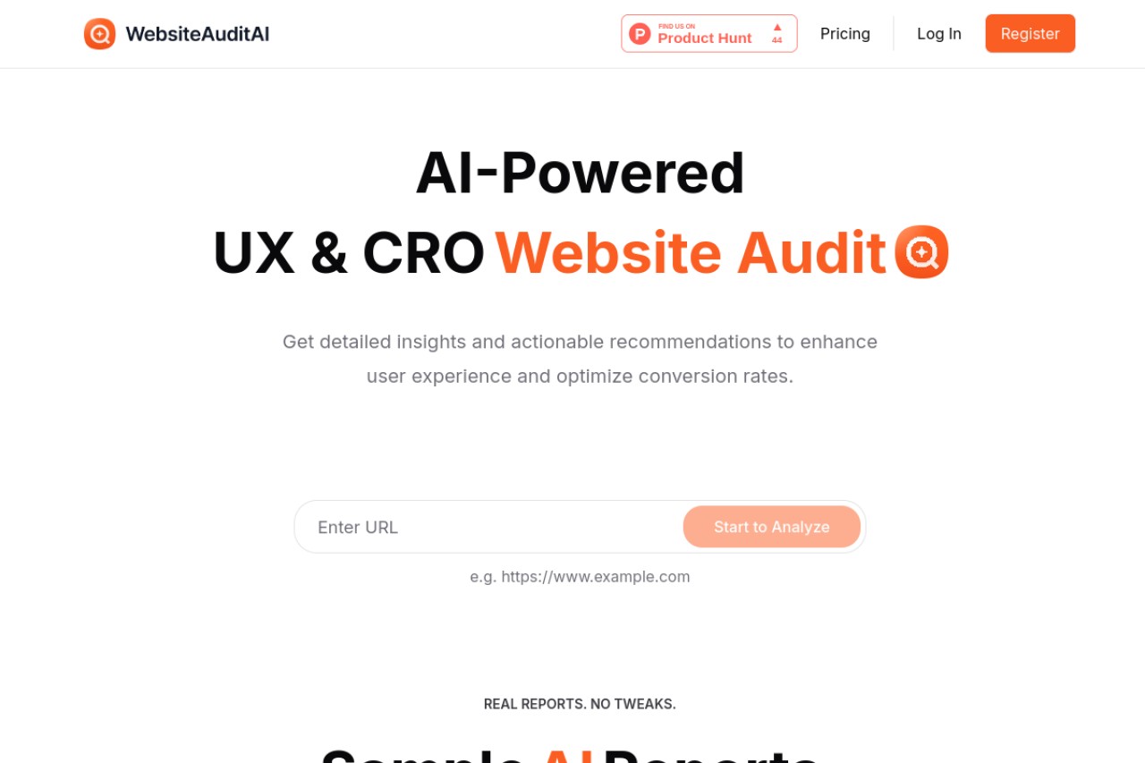 Website Audit AI官网截图
