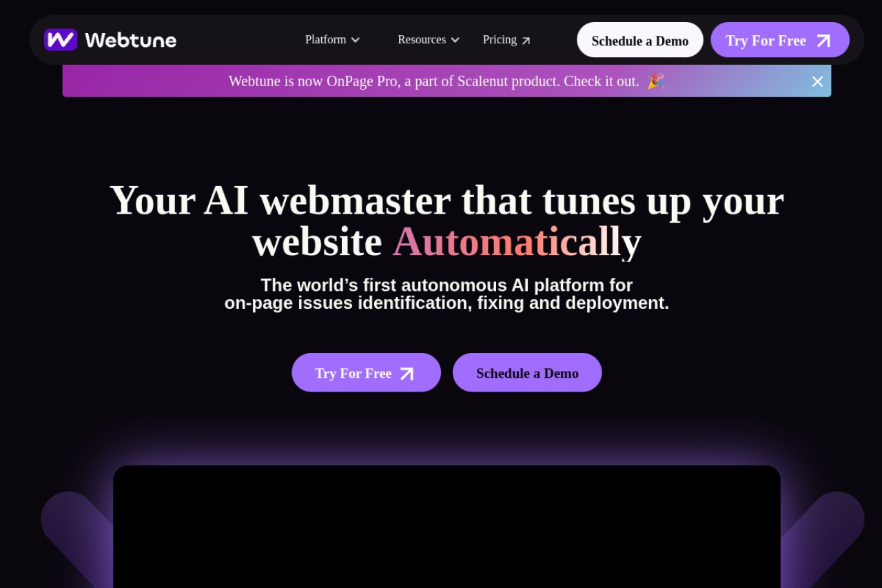 Webtune AI官网截图