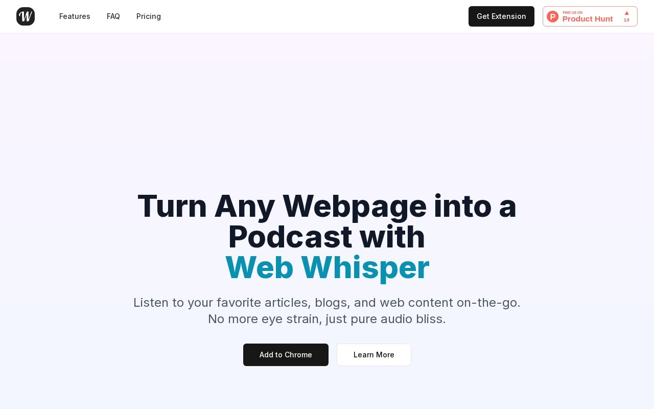 Web Whisper官网截图