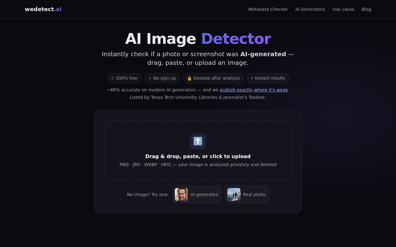 wedetect.ai官网截图