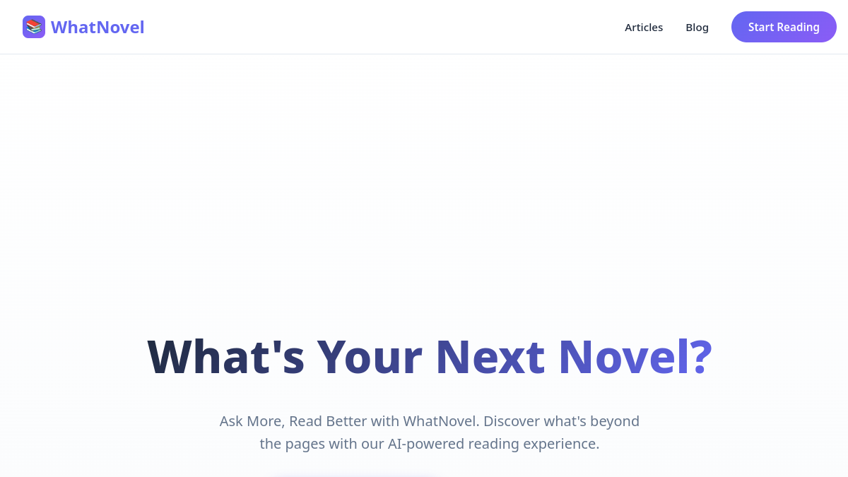 WhatNovel官网截图