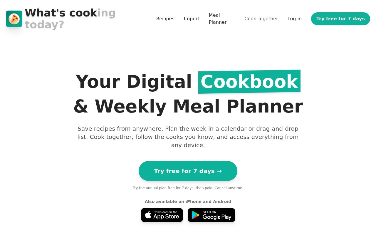 WhatsCook官网截图