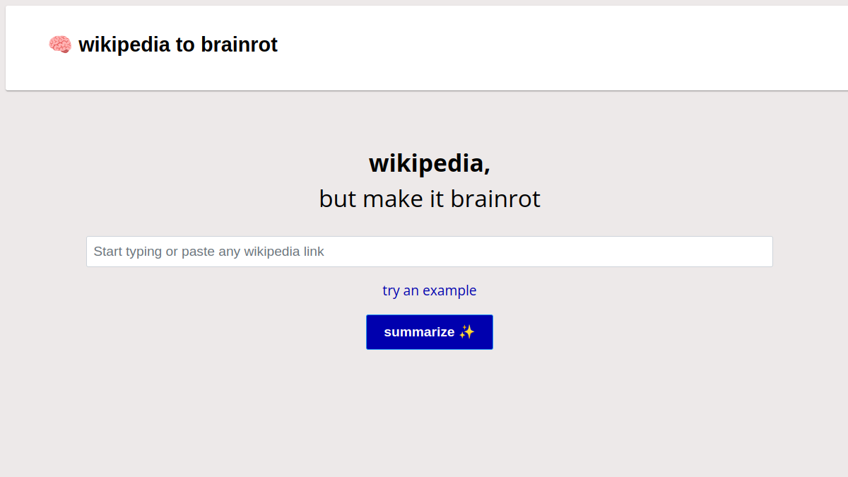 Wikipedia Summarizer官网截图
