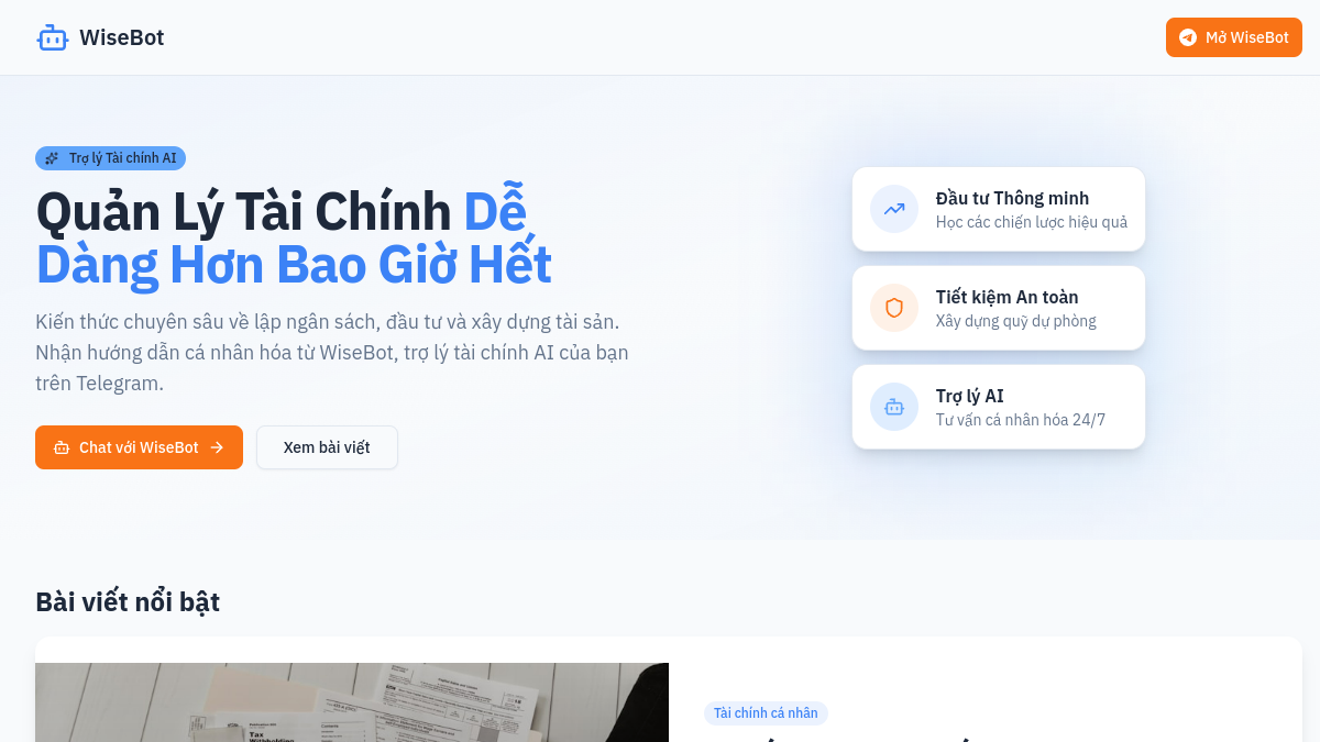 Wisebot AI官网截图