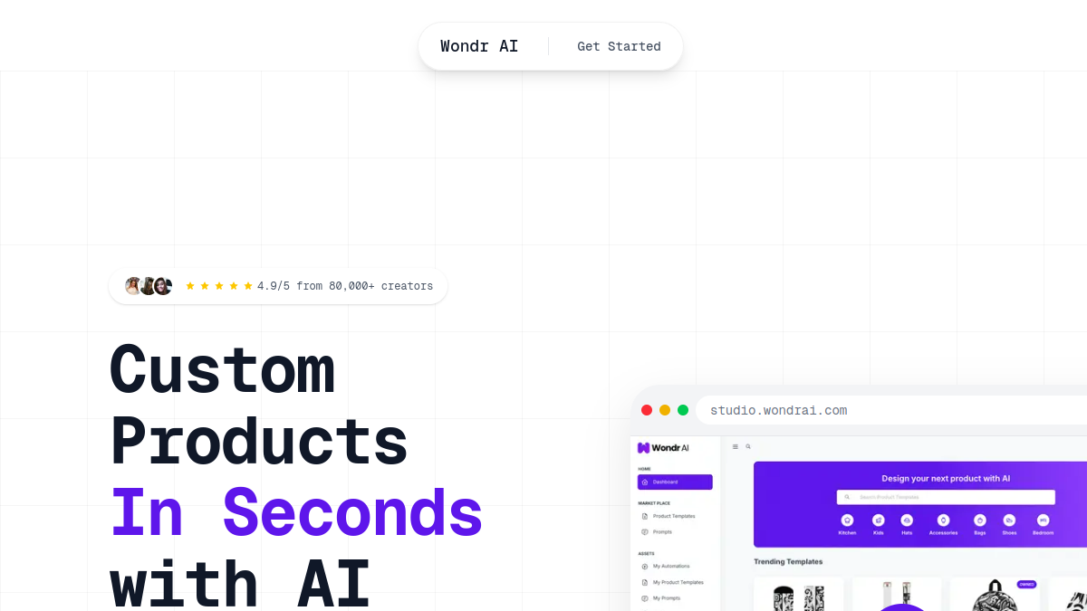 Wondr AI官网截图