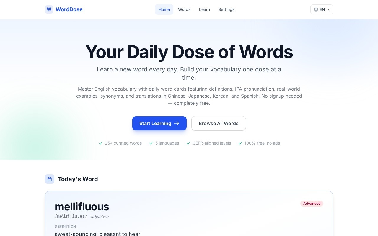 Word Dose German官网截图